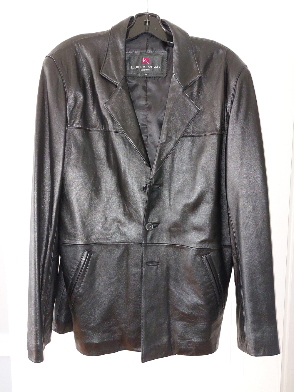 Luis Alvear Men's Black Leather Jacket